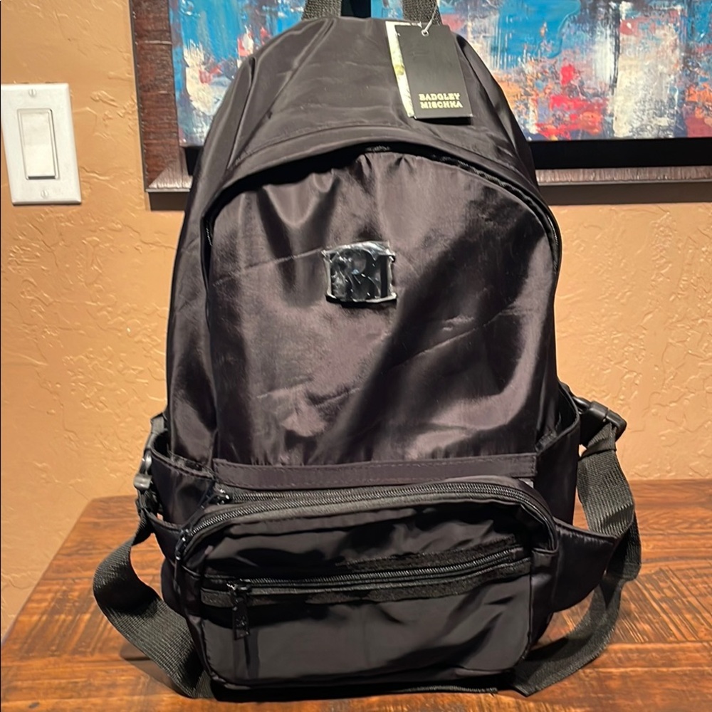Badgley Mischka NWT Black Nylon Backpack MSRP $129